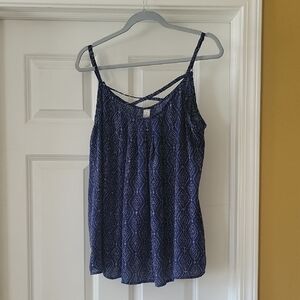 Torrid Navy Blue Patterned Women's Top Size 1